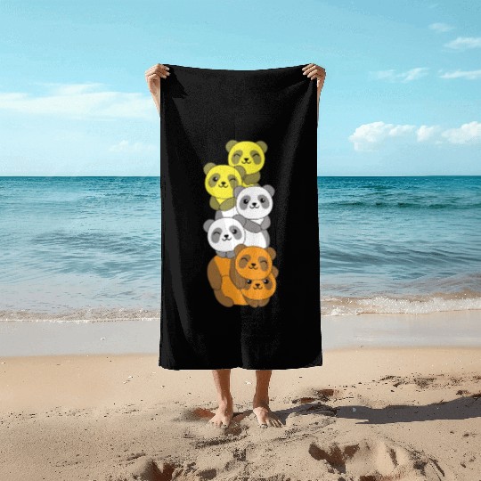 Maverique Flag Pride Lgbtq Cute Panda Beach Towels