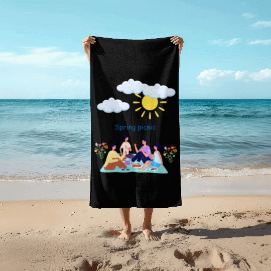 Spring picnic 1 Beach Towels