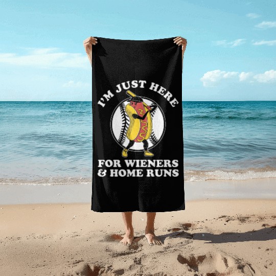 Baseball Design for Women Men Wieners Home Runs Beach Towels