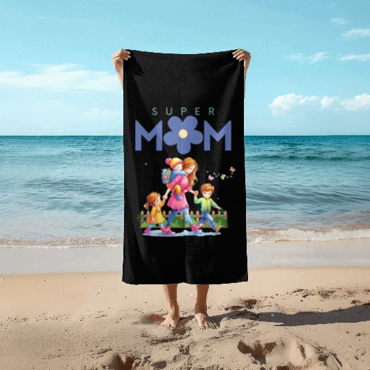 Happy mother’s day – Super mom - Mama Beach Towels
