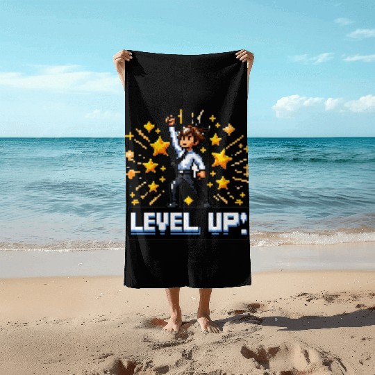 Game On: Triumphant Ascension - Level Up Beach Towels