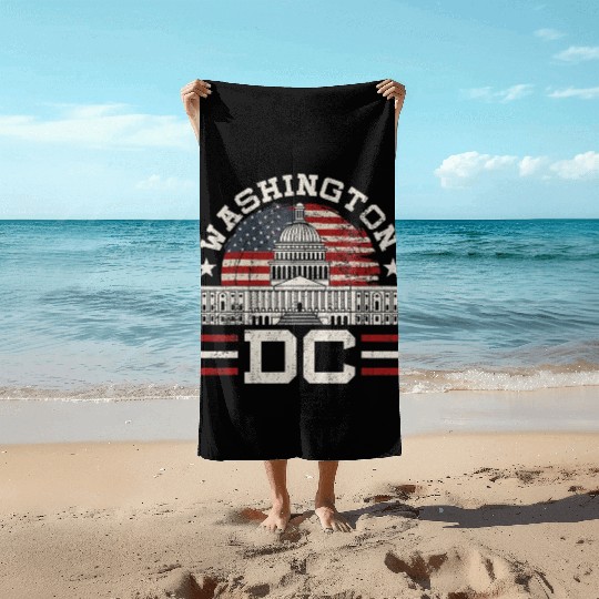 Love Washington DC USA Gift Design Idea Beach Towels