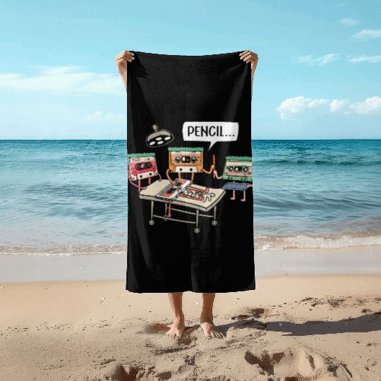 Cassette Tape 80s Music Lover Beach Towels