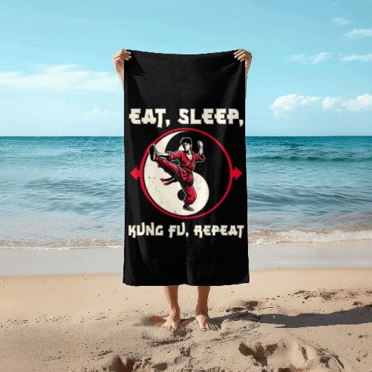 Kung Fu Chinese Kung Fu Asian Kung Fu Self defense Beach Towels