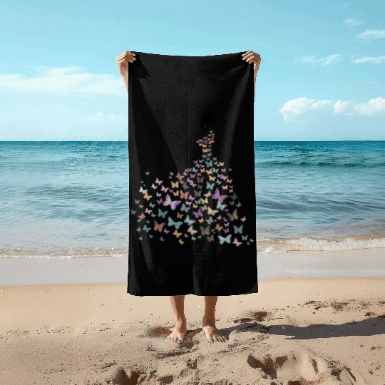 Colorful Butterfly Elegant for All Seasons Beach Towels