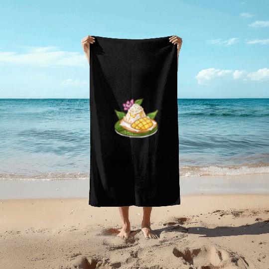 there s always room for desserts-Mango Sticky Rice Beach Towels