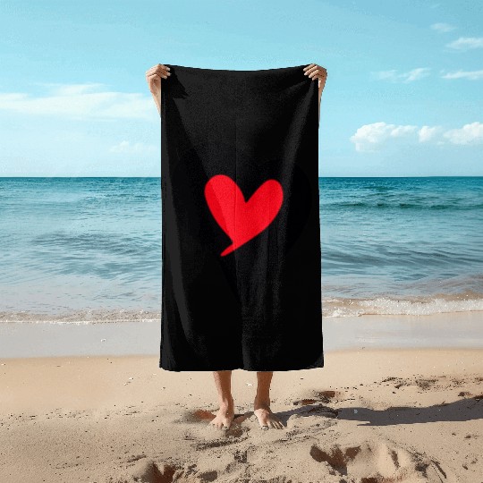 Saint Valentin Heart stylish Logodesign t'Beach Towels