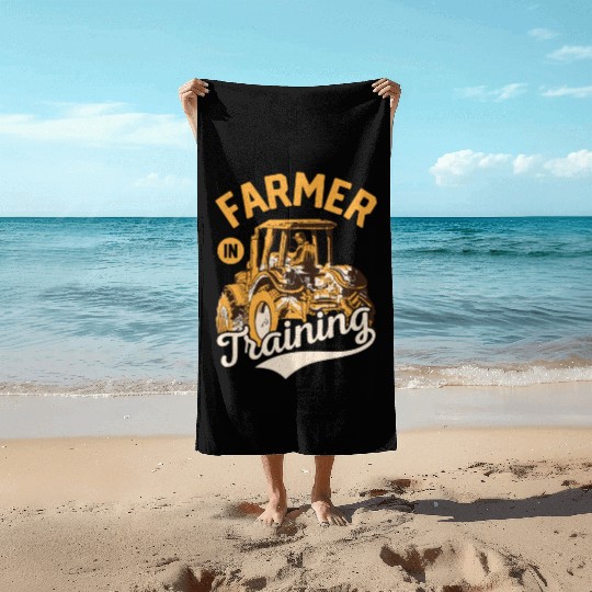 Farmer In Training Animal Farm Farming Beach Towels