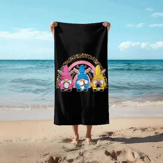 A Lot Can Happen in 3 Day Gnomes Rainbow Ester Day Beach Towels