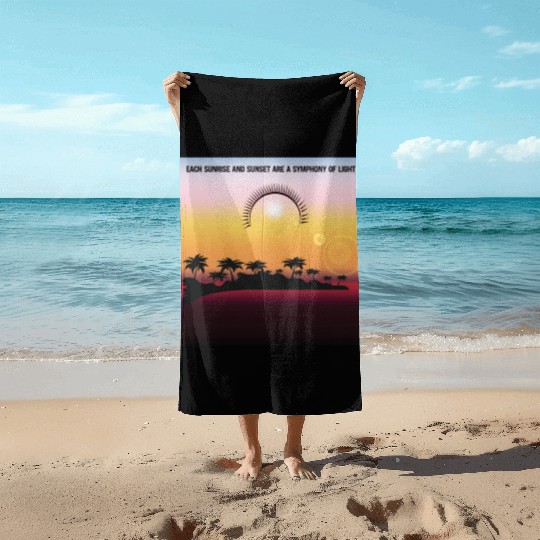 Sunrise and Sunset designs for Life Beach Towels