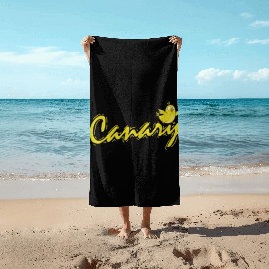 Canary Bird yellow and cute Beach Towels