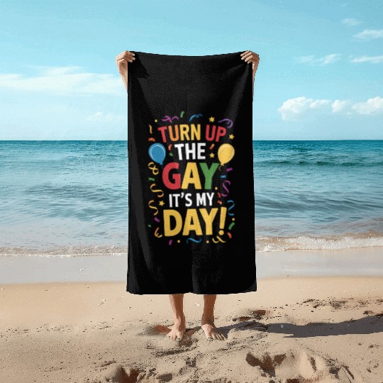 Birthgay Gay Pride Flag Pride Month Equal Rights Beach Towels