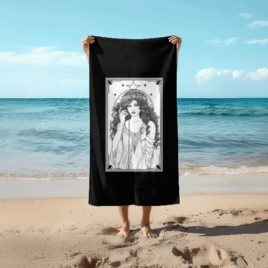 Tarot Card Astrology Occult Mystical Beach Towels