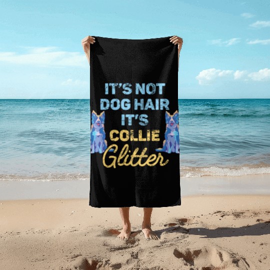 Unique Border Collie Design For Dog Lovers Beach Towels