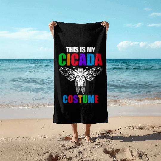 This Is My Cicada Costume, Cicada Invasion 2024 Beach Towels