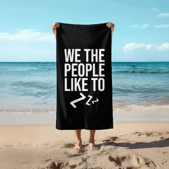 Sleepy Gnome with Night Cap Graphic Beach Towels