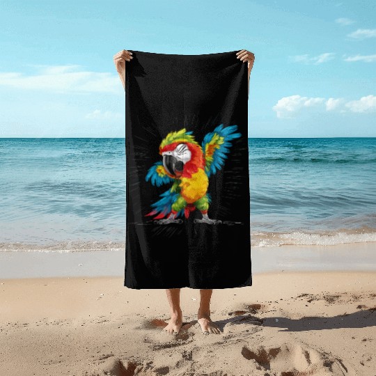 Macaw Parrot for a Bird Lover Animal Lover Beach Towels