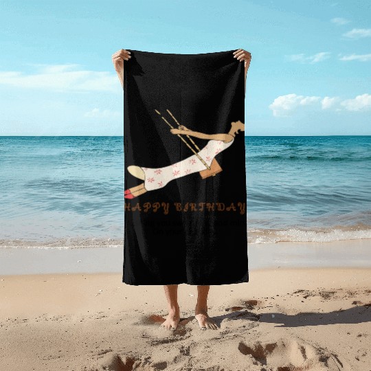 Birthday Bliss- Where Sweetness Meets Joy Beach Towels