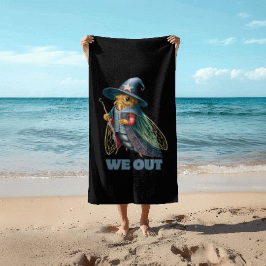 Funny Cicada We Out Cute Cicada Brood Emergence Beach Towels