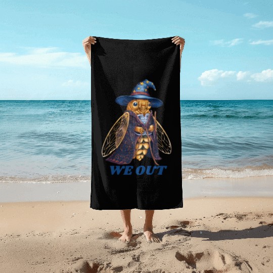 Funny Cicada We Out Cute Cicada Brood Emergence Beach Towels