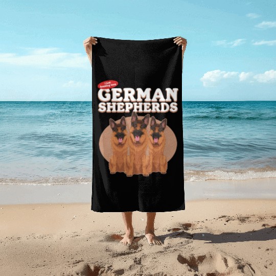 German Shepherd I Love German Shepherds Beach Towels