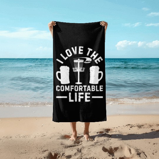 Disc Golf Disc Golfing - I love the comfortable li Beach Towels