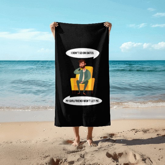 Sad man sitting in an armchair Beach Towels
