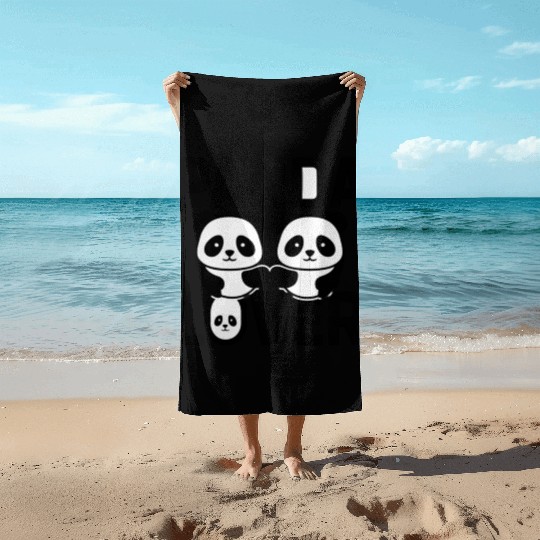 Panda lover Beach Towels
