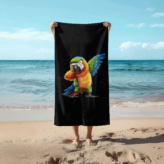 Macaw Parrot for a Bird Lover Animal Lover Beach Towels