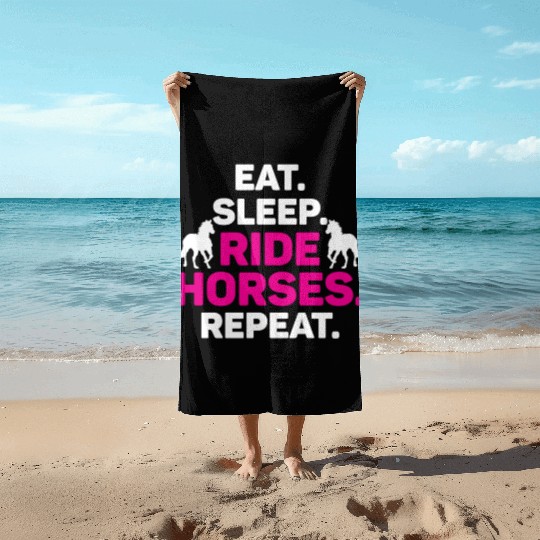 Equestrian Love Horse Racing Horse Farm Design Beach Towels