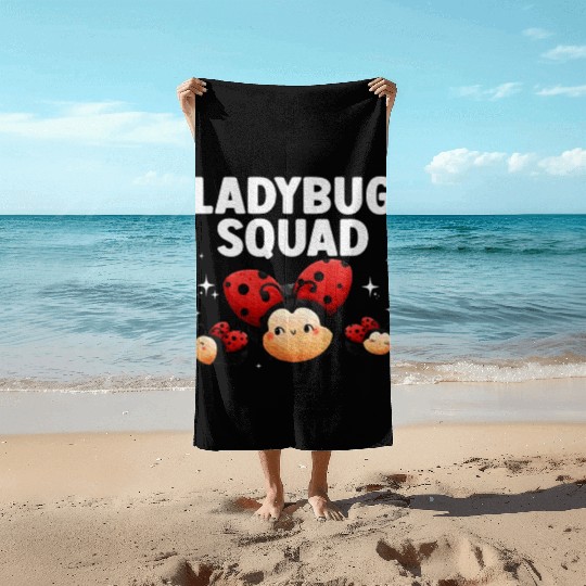 Cute Ladybug Squad Art Insect Ladybug Lover Beach Towels
