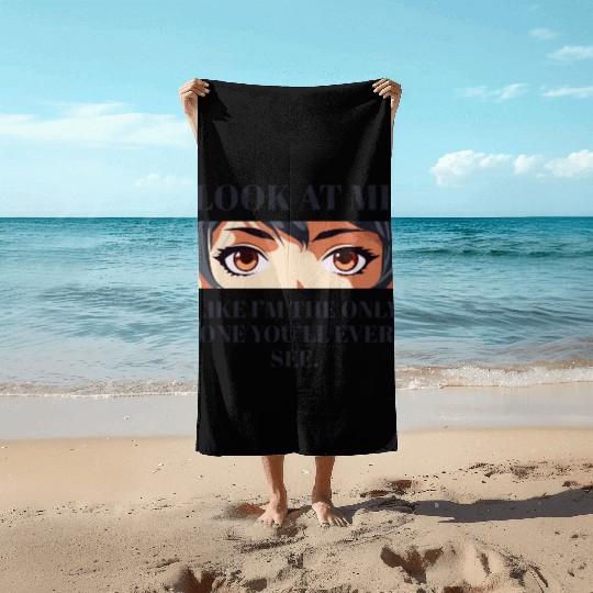Anime eyes Streetwear Design Beach Towels