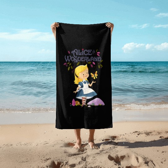 Alice in Wonderland Beach Towels