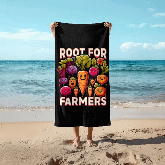 Farmers Market Farmer Agriculture Farming Food Beach Towels