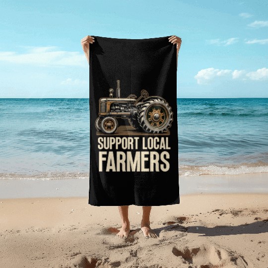 Farmers Market Farmer Agriculture Farming Food Beach Towels