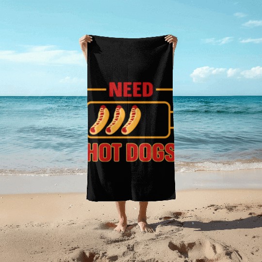 Hot Dog Adult Battery Need Hot Beach Towels