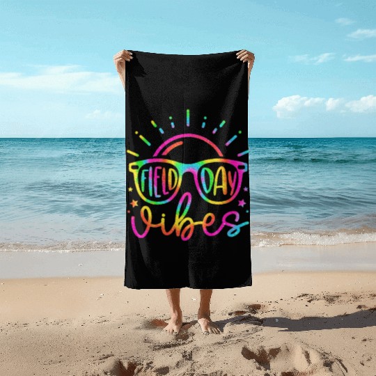 Field Day Vibes Teacher Kids Field Day 2024 Beach Towels