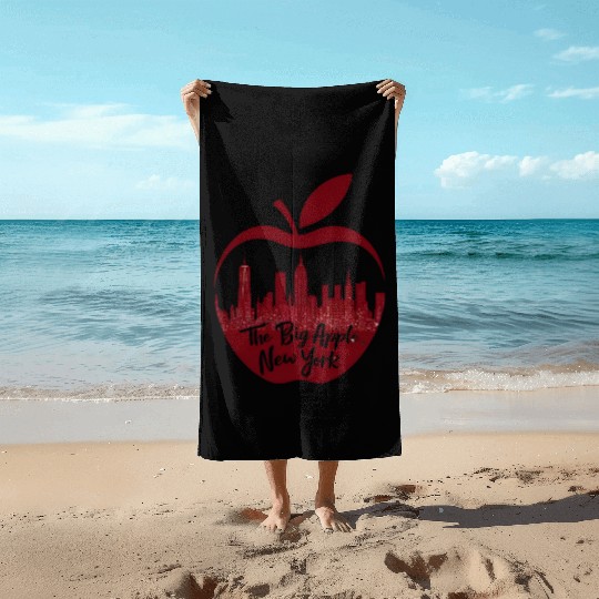 NYC Skyline Apple: Creative Beach Towels
