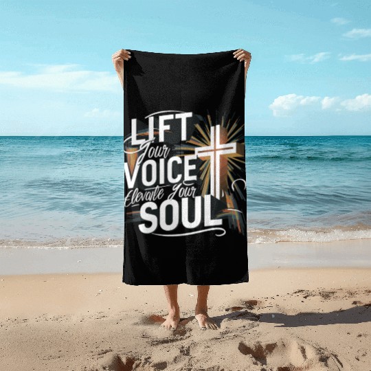 Prayer Songs Jesus Christ Religious Music Praise Beach Towels