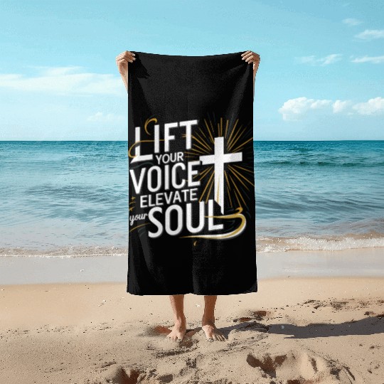 Prayer Songs Jesus Christ Religious Music Praise Beach Towels