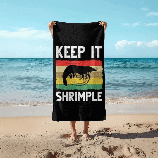 Shrimp Cool Fishing Prawn Lover Beach Towels