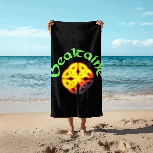 Bealtaine Irish Celtic Festival with Celtic Knot Beach Towels