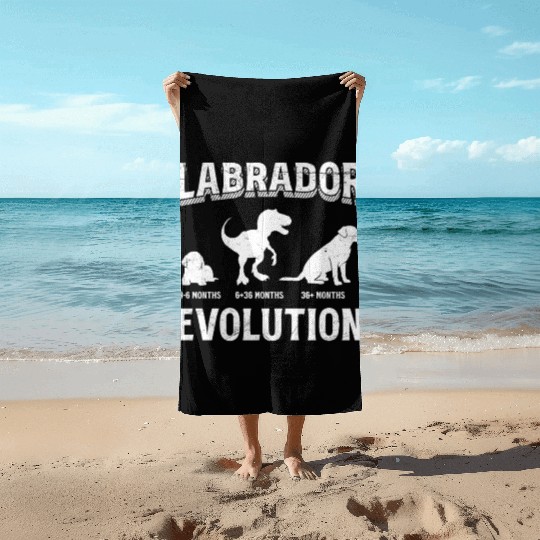 Labrador EVOLUTION Labrador Lovers Funny Beach Towels
