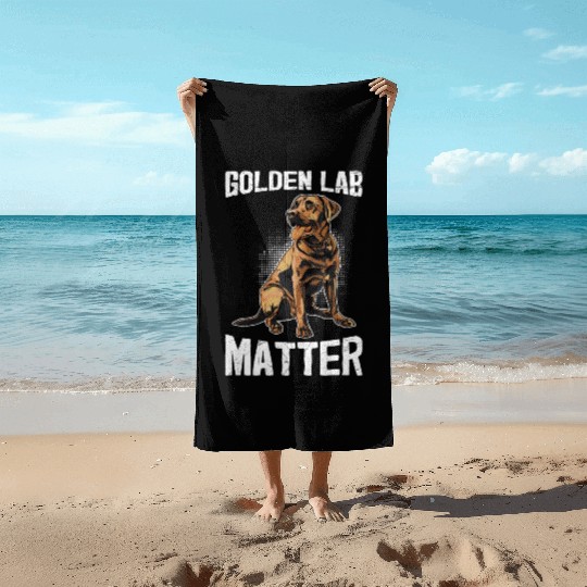 Golden Labrador GOLDEN LAB MATTER Labrador Beach Towels