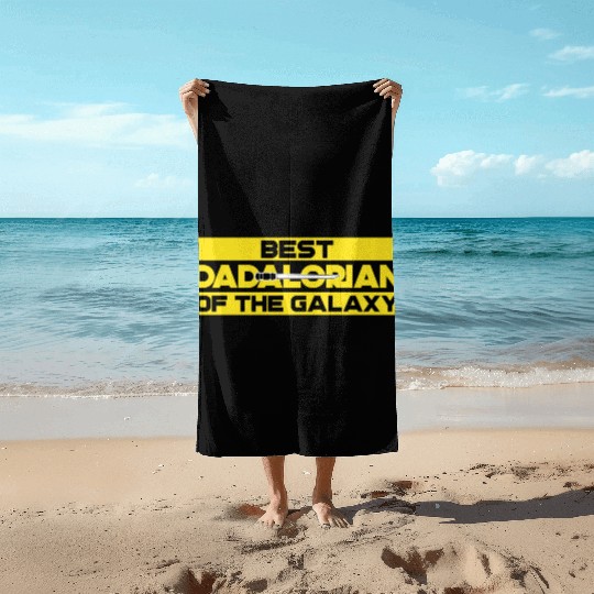 best dadalorian of the galaxy Beach Towels