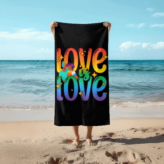 Love is Love, LGBT Beach Towels, Pride Beach Towels, Lesbian Gay