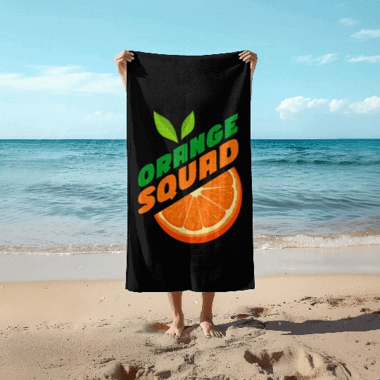Orange Citrus Fruit Orange Lover Orange Squad Beach Towels