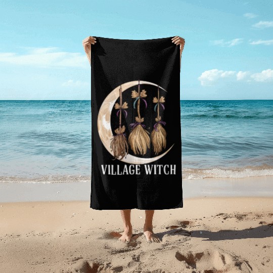 Village Witch Gothic Occult Wicca Pagan Nature Beach Towels
