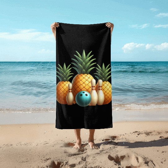 Bowling pineapple  - bowling holidays Beach Towels