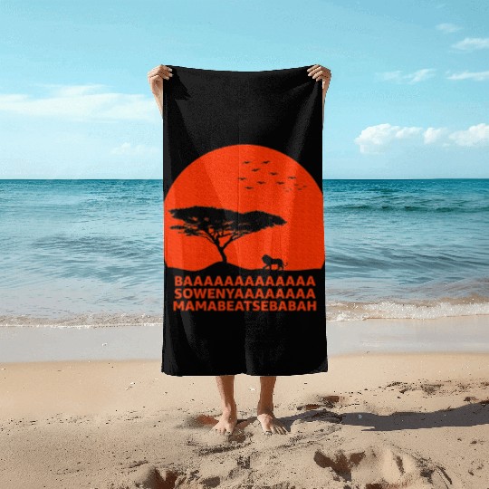 African King Lion BAAA SOWENYAAA Beach Towels